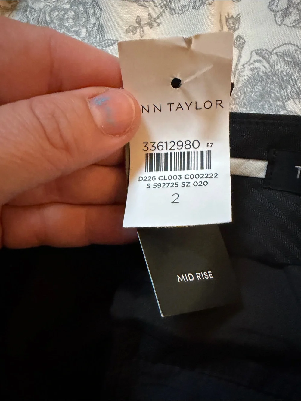 Ann Taylor Black Slim Straight Dress Pants